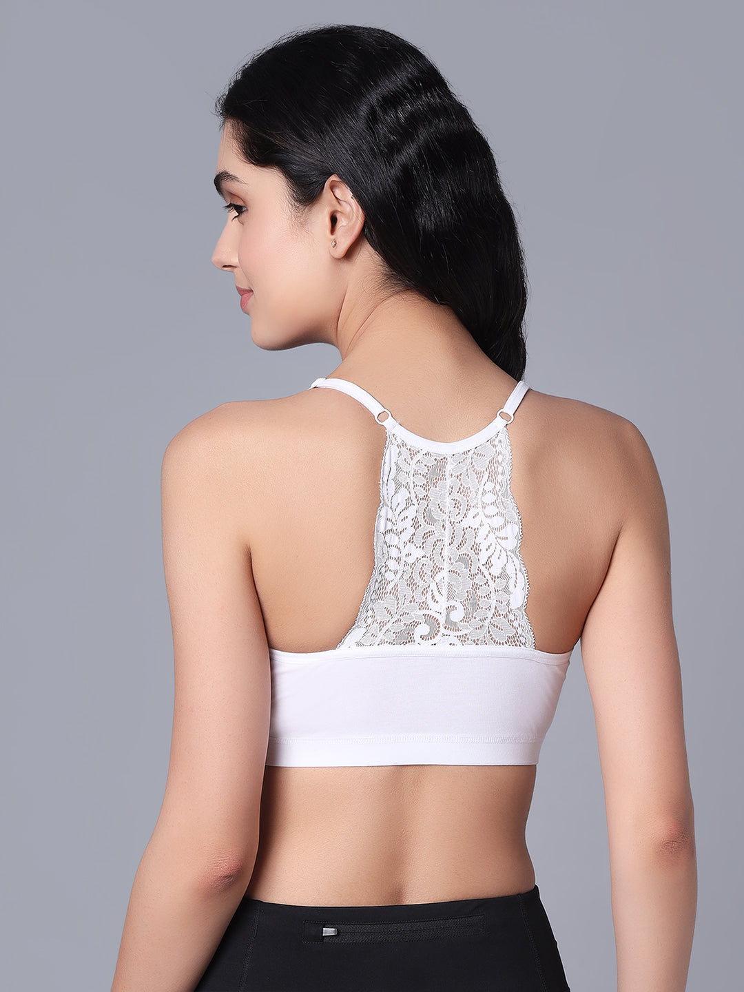 'Back Talk' Crop Top Padded Bra