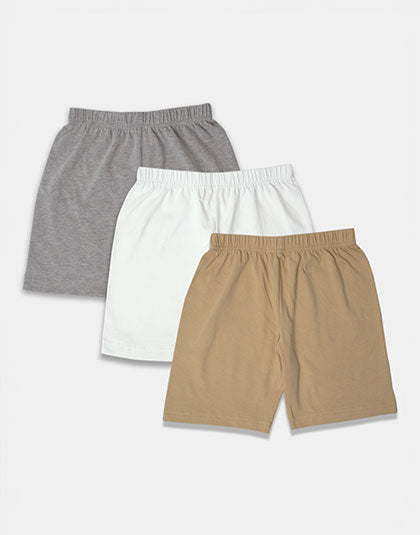 Girls Pack of 3 Multicolor Innerwear Shorts