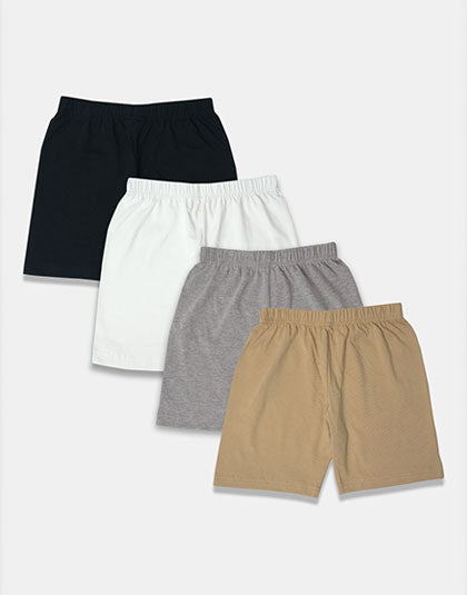 Girls Pack of 4 Multicolor Innerwear Shorts