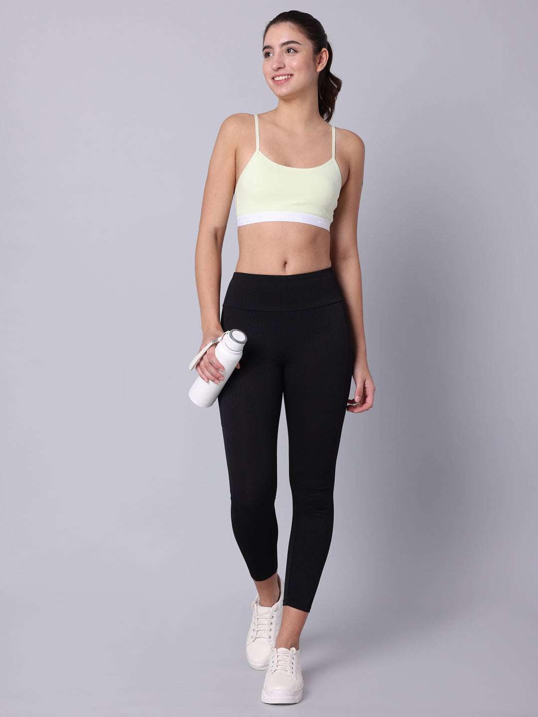 Pack of 2 Double Layered Multicolor Sports Bra. Non Padded, Non Wired