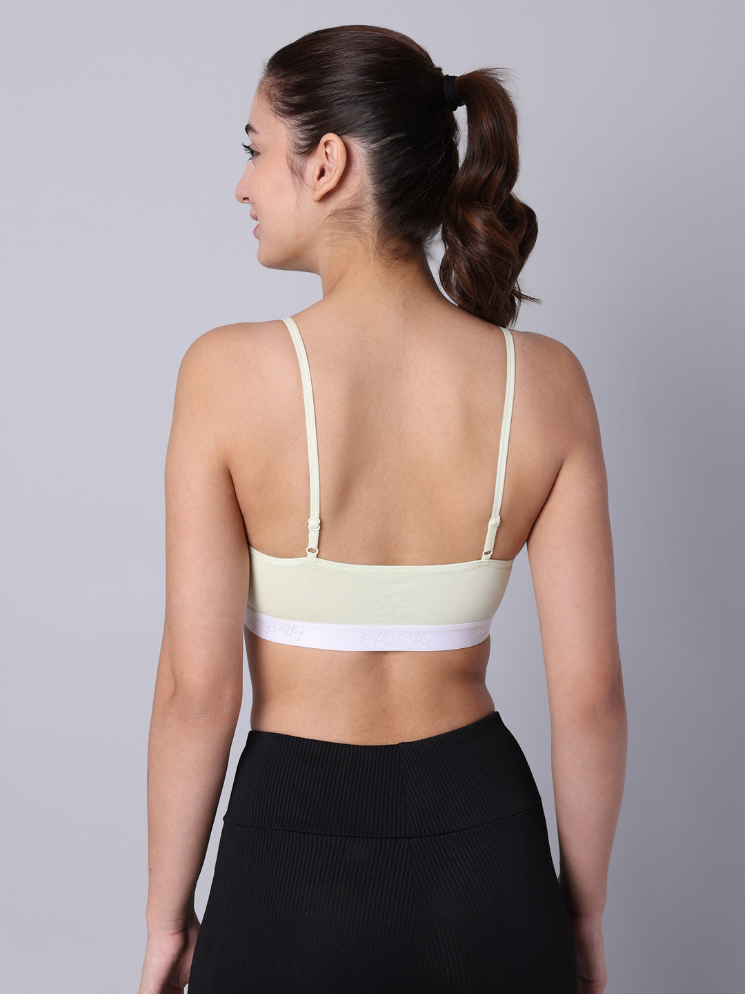 Pack of 3 Double Layered Multicolor Sports Bra. Non Padded, Non Wired