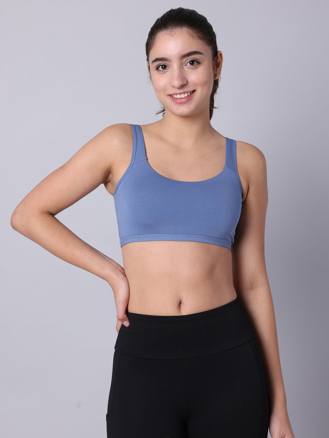 Pack of 1 Blue Padded Sports Bra