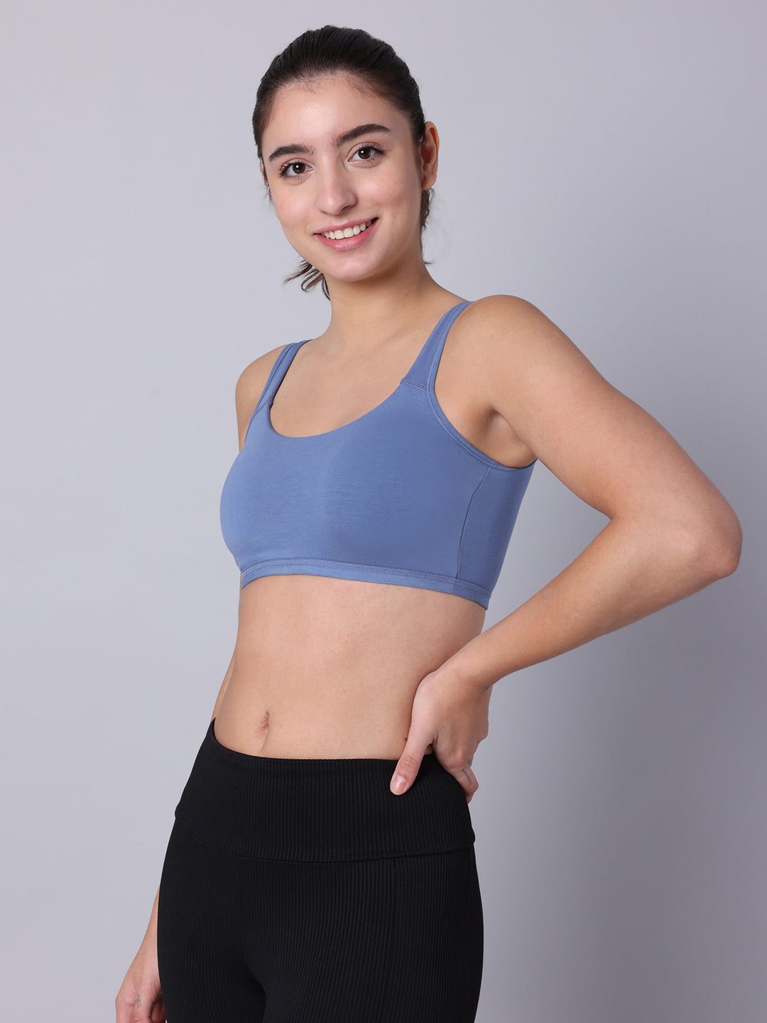 Pack of 1 Blue Padded Sports Bra