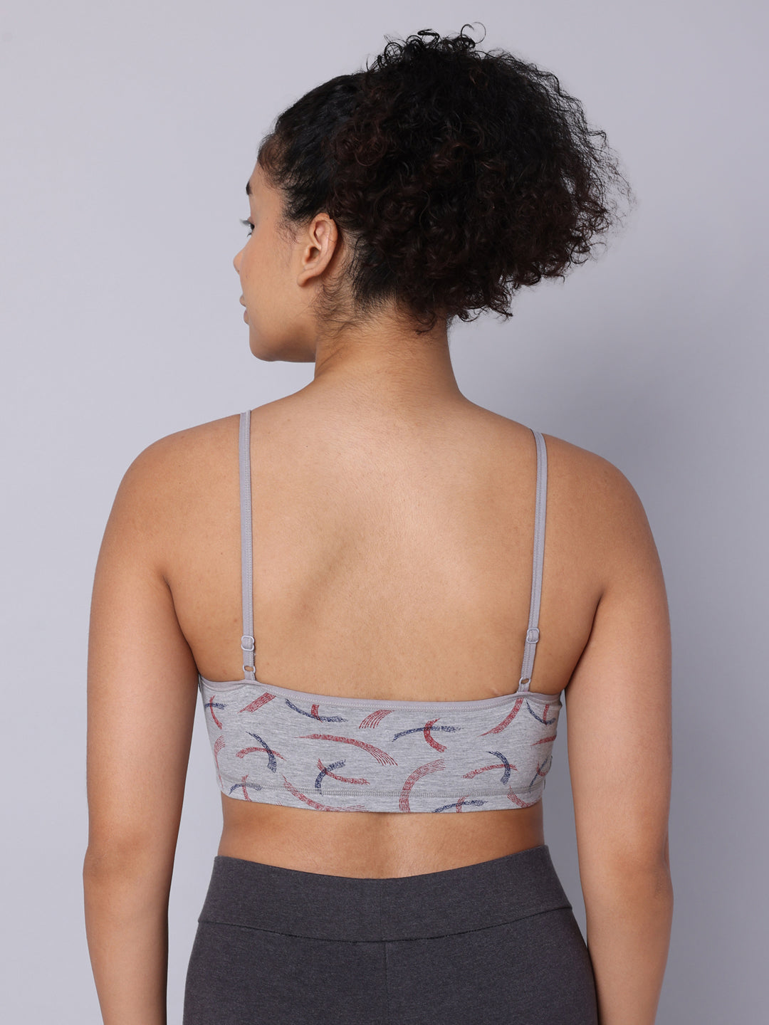 Pack of 3 Double Layered Printed Sports Bra. Non Padded, Non Wired