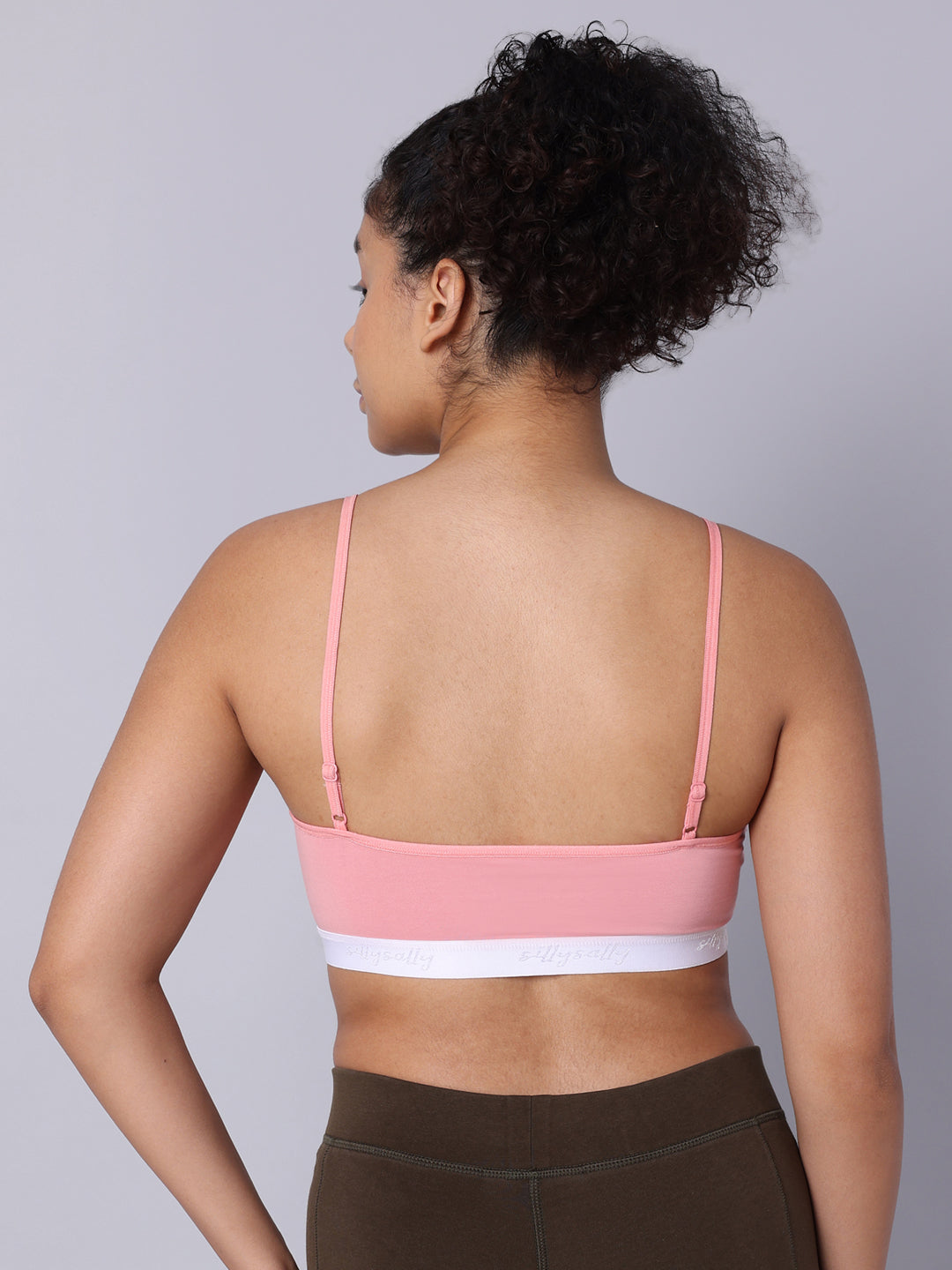Pack of 3 Double Layered Multicolor Sports Bra. Non Padded, Non Wired