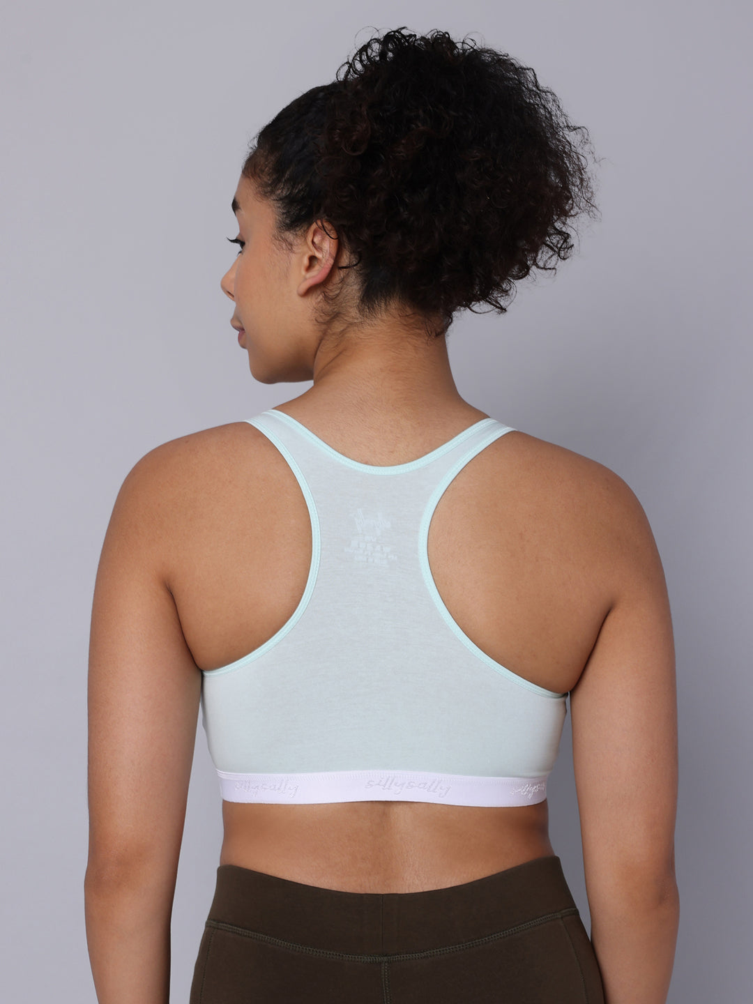 Pack of 2 Double Layered Multicolor Racerback Bra. Non Padded, Non Wired
