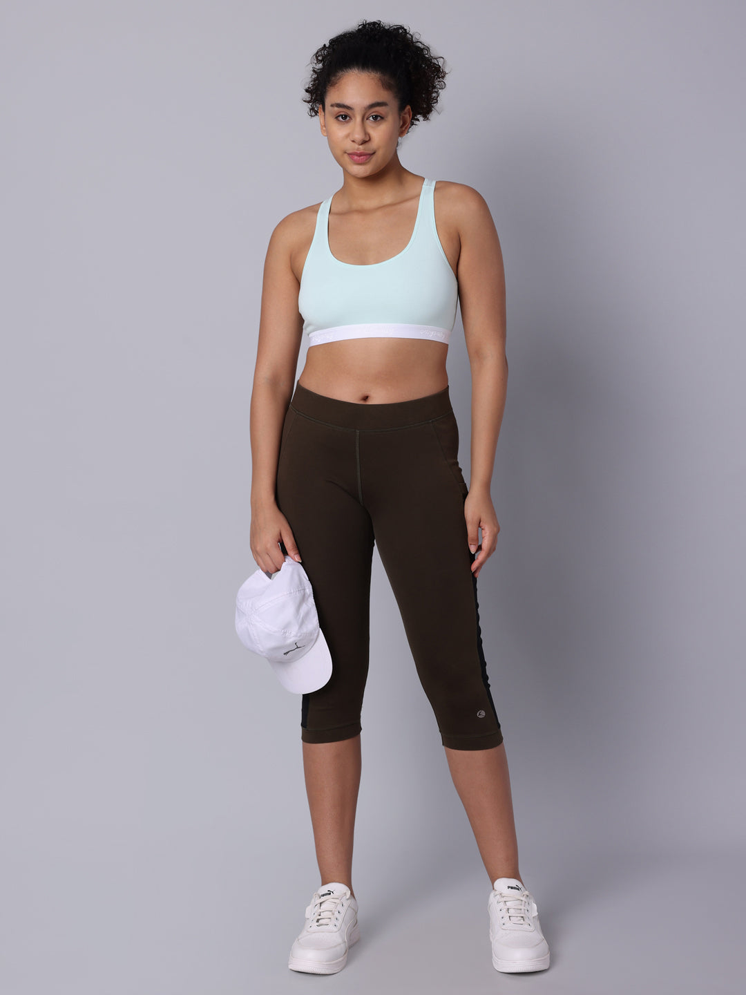 Pack of 3 Double Layered Multicolor Racerback Bra. Non Padded, Non Wired