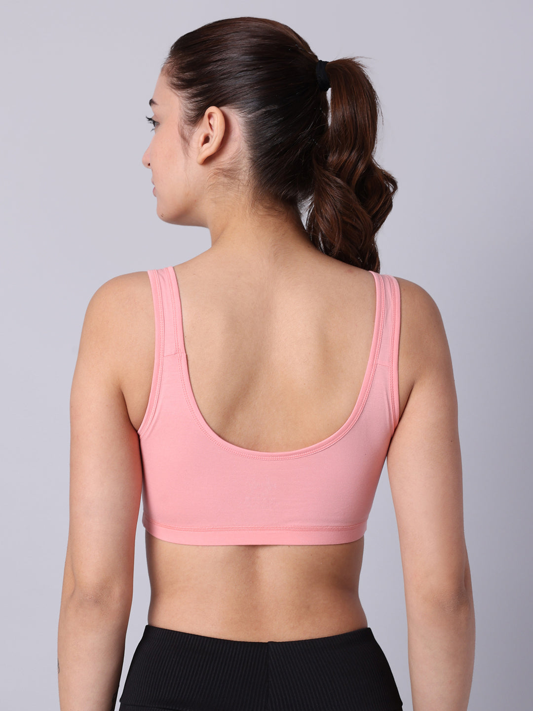 Pack of 2 Double Layered Multicolor Active Bra. Non Padded, Non Wired