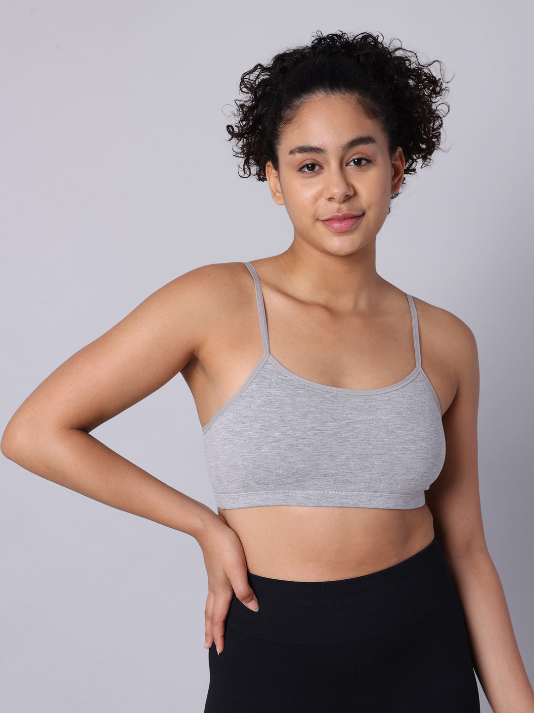 Pack of 4 Double Layered Multicolor Sports Bra. Non Padded, Non Wired