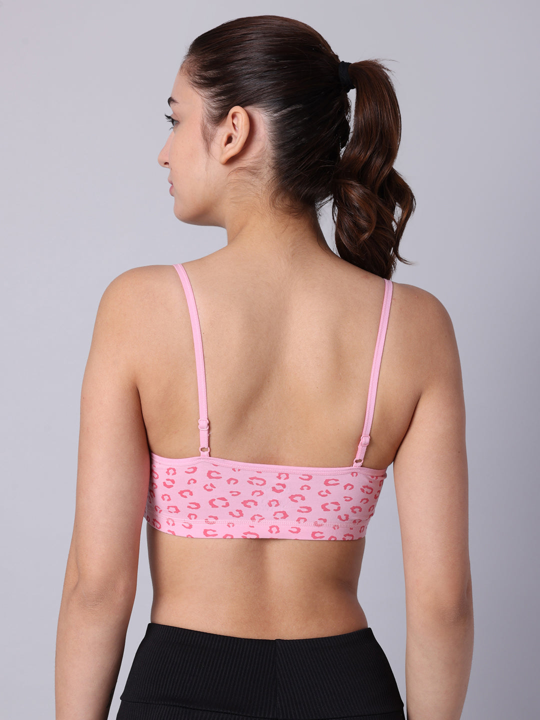 Pack of 2 Double Layered Printed Sports Bra. Non Padded, Non Wired