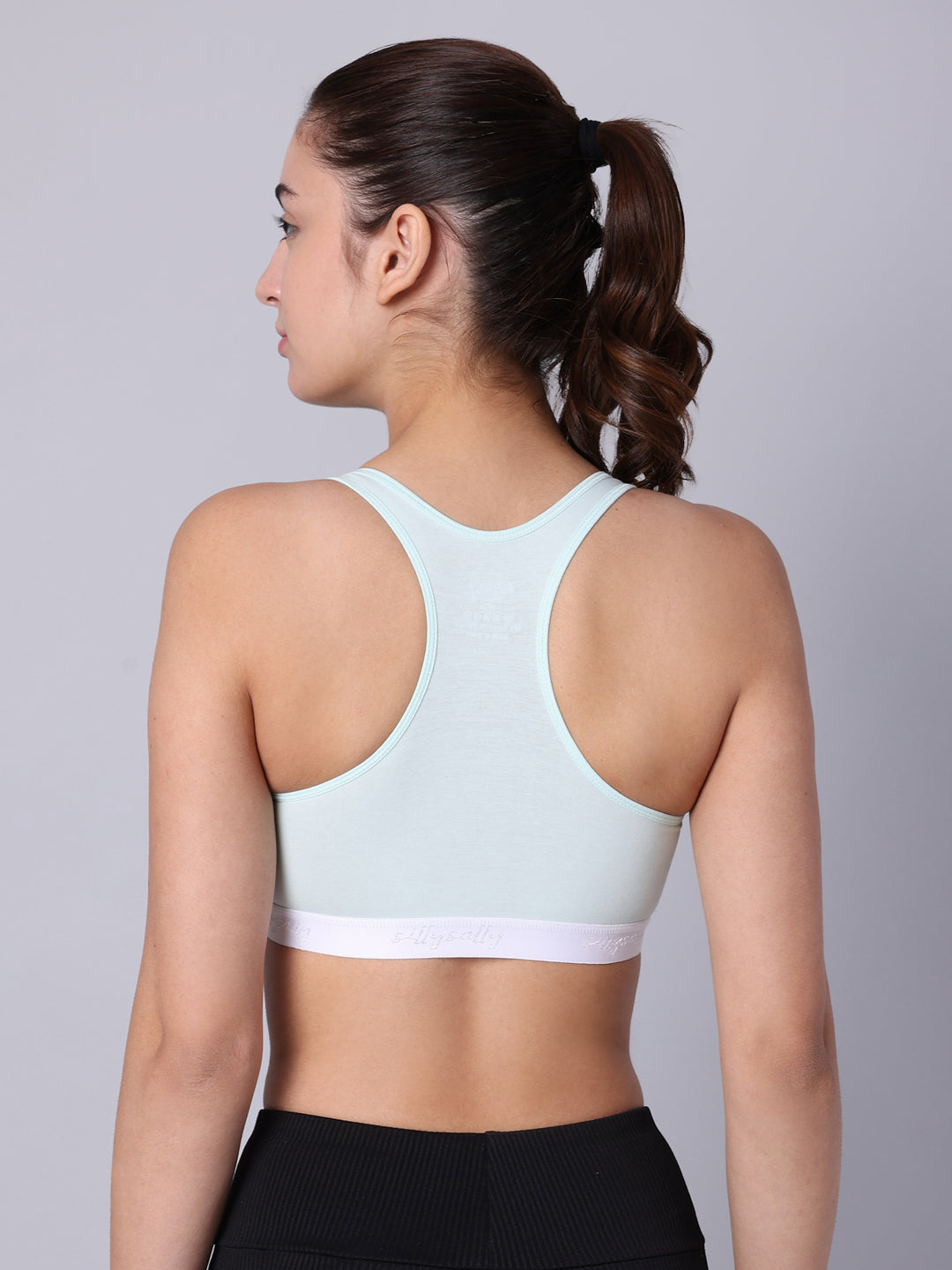 Pack of 4 Double Layered Multicolor Racerback Bra. Non Padded, Non Wired