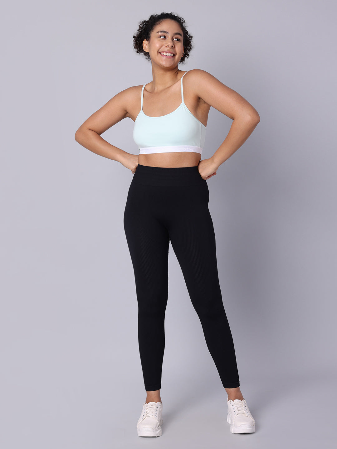 Pack of 2 Double Layered Multicolor Sports Bra. Non Padded, Non Wired