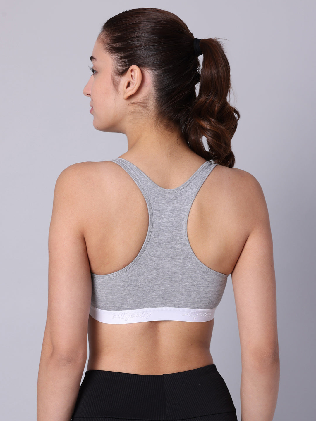 Pack of 4 Double Layered Multicolor Racerback Bra. Non Padded, Non Wired