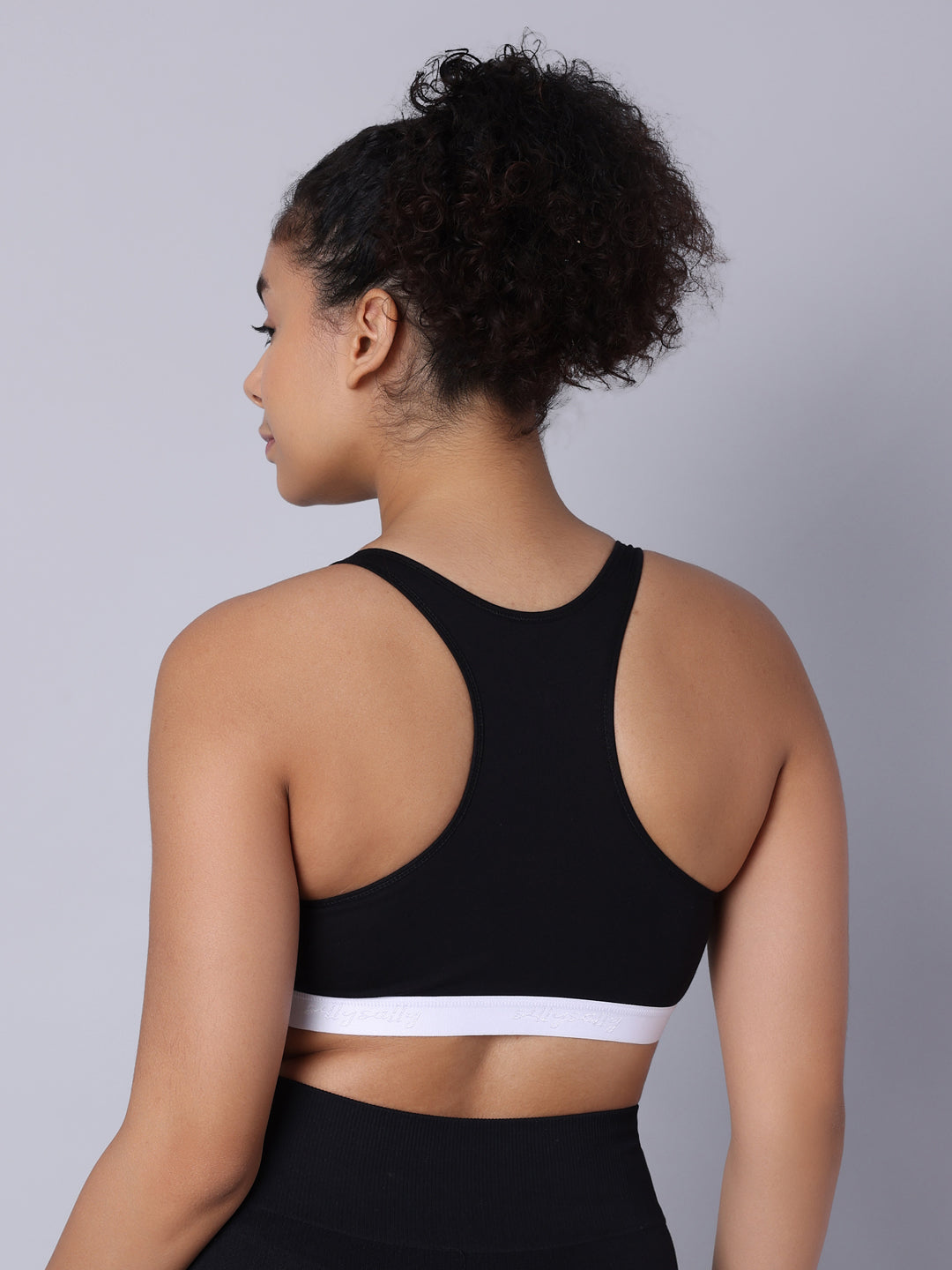Pack of 4 Double Layered Multicolor Racerback Bra. Non Padded, Non Wired