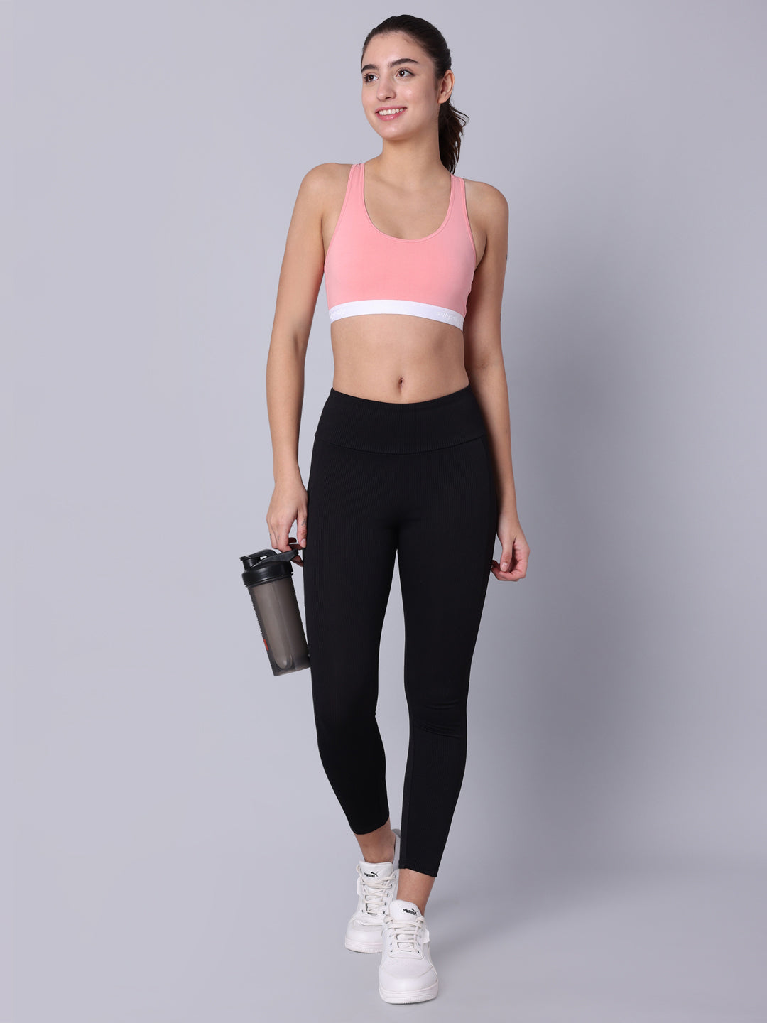 Pack of 2 Double Layered Multicolor Racerback Bra. Non Padded, Non Wired