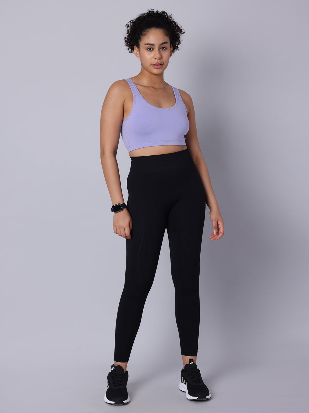 Pack of 2 Double Layered Multicolor Active Bra. Non Padded, Non Wired