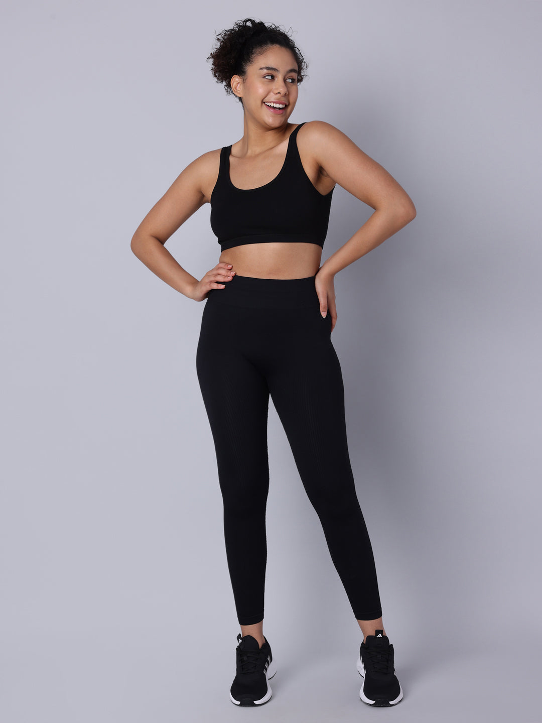 Pack of 3 Double Layered Multicolor Active Bra. Non Padded, Non Wired