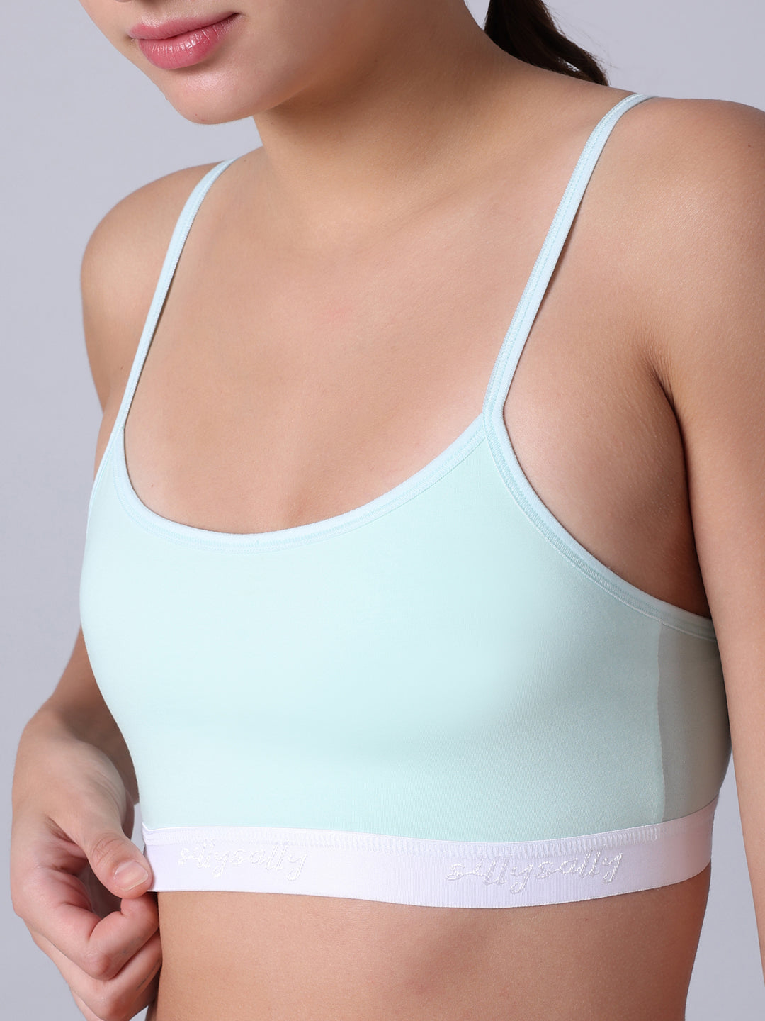 Pack of 3 Double Layered Multicolor Sports Bra. Non Padded, Non Wired