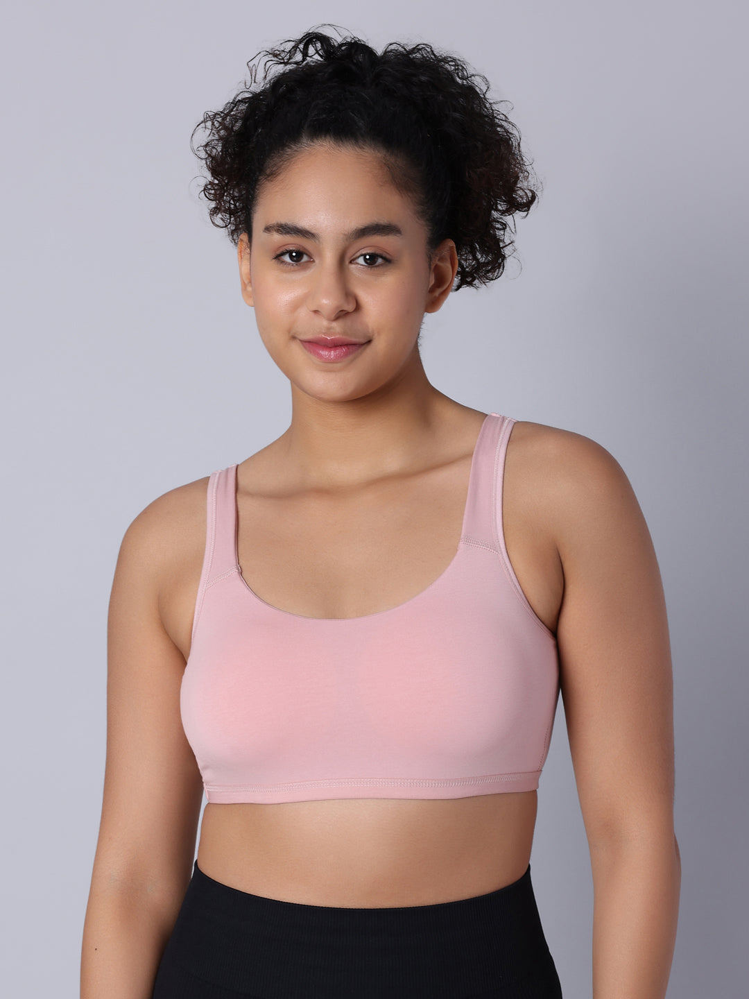 Pack of 1 Pink Padded Sports Bra
