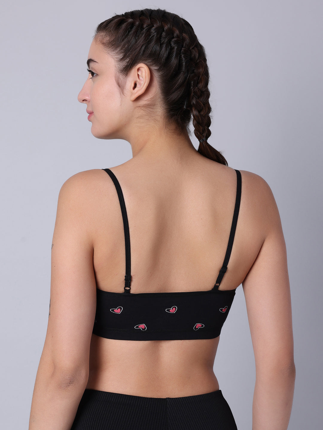 Pack of 3 Double Layered Printed Sports Bra. Non Padded, Non Wired