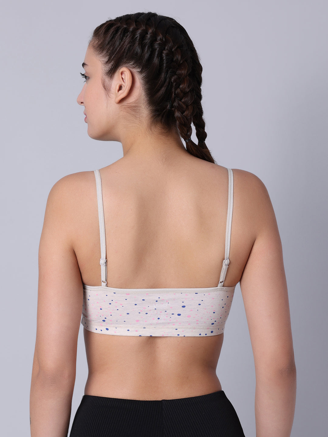 Pack of 2 Double Layered Printed Sports Bra. Non Padded, Non Wired