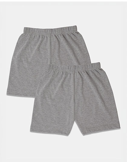 Girls Pack of 2 Grey Melange Innerwear Shorts