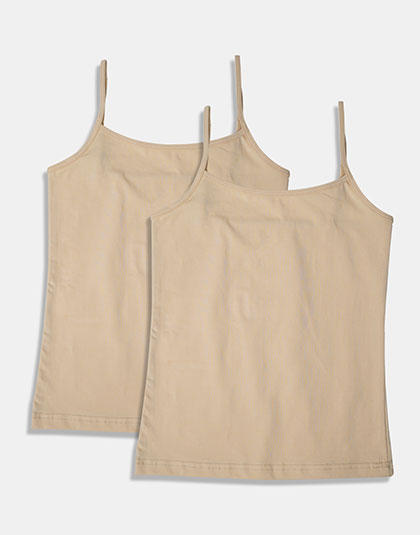 Pack of 2 Girls Skin Non Padded Camisole