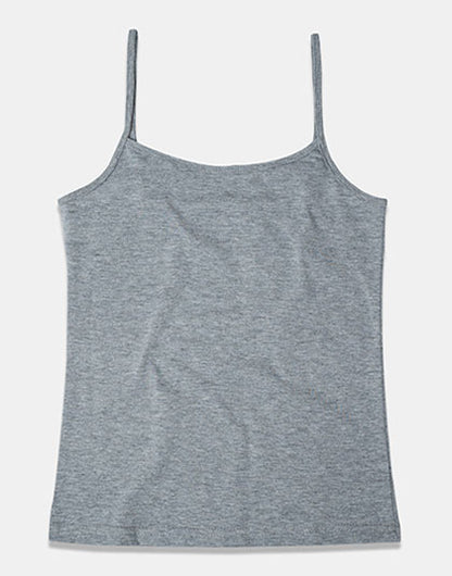 Pack of 2 Girls Grey Melange Non Padded Camisole