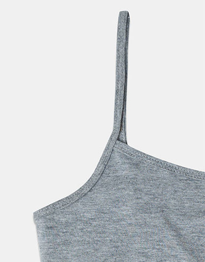 Pack of 2 Girls Grey Melange Non Padded Camisole