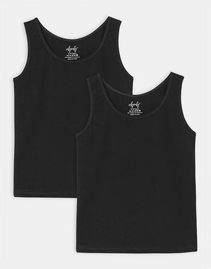 Pack of 2 Girls Vests. Stretchable fabric