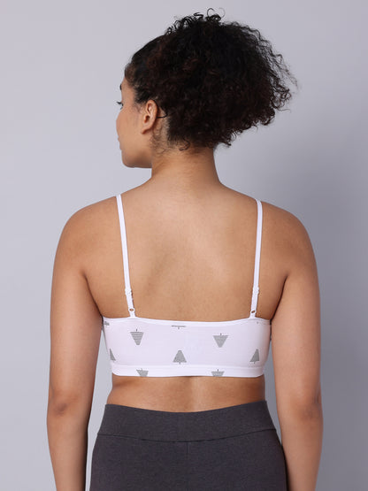 Pack of 2  Double Layered Printed Sports Bra. Non Padded, Non Wired