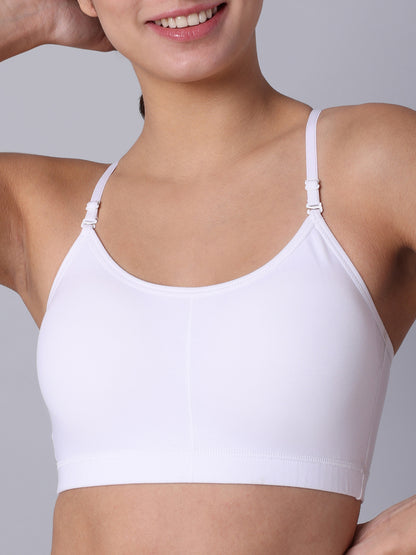 Pack of 1 White Padded Bralette