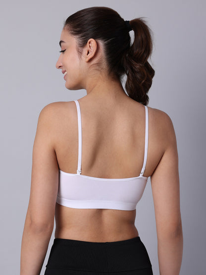 Pack of 1 White Padded Bralette