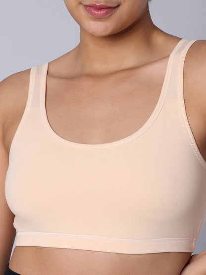 Pack of 2  Double Layered Skin Active Bra. Non Padded, Non Wired