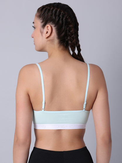 Pack of 3  Double Layered Multicolor Sports Bra. Non Padded, Non Wired