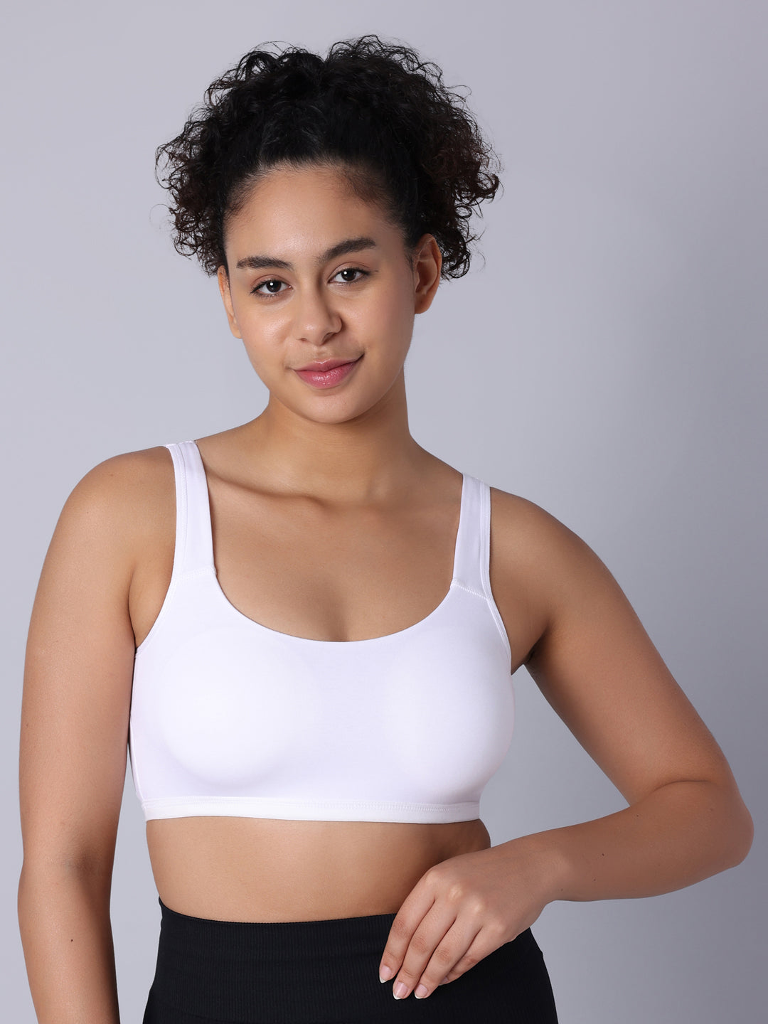 Pack of 1 White Padded Sports Bra