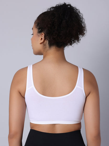 Pack of 2 White Padded Sports Bra