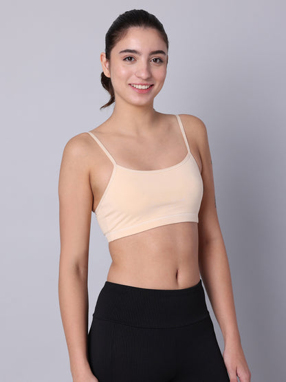 Pack of 2  Double Layered Skin Sports Bra. Non Padded, Non Wired